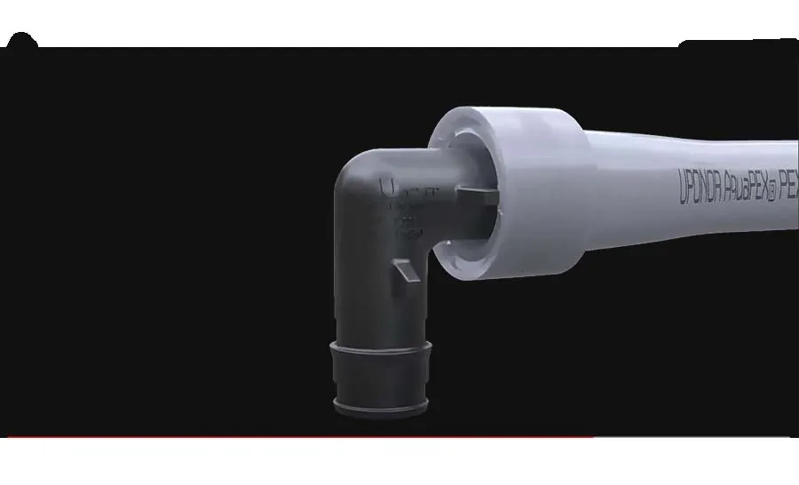 PEX-A elbow fitting with expansion ring, from our Tustin guide: How to Increase Water Pressure in Your Shower